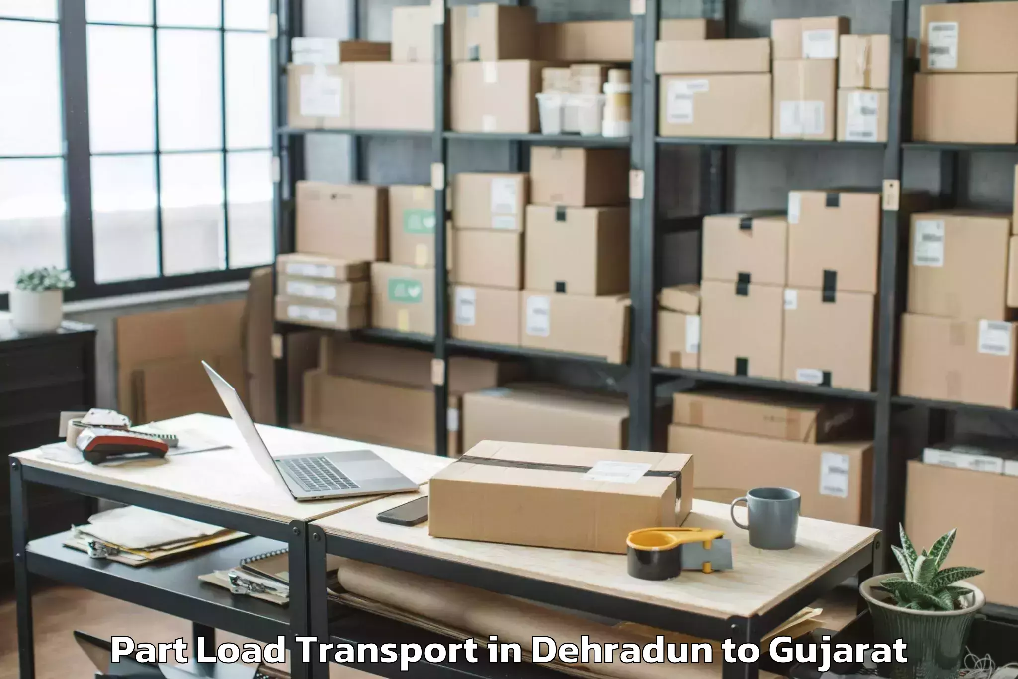 Leading Dehradun to Ganpat University Mehsana Part Load Transport Provider